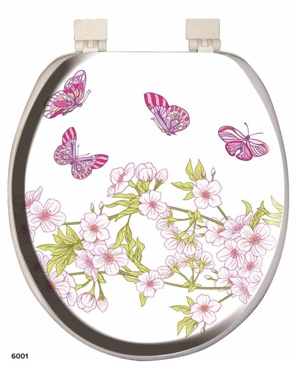 Softy Classic Desenli Yumuşak Klozet Kapağı 6001 Beyaz