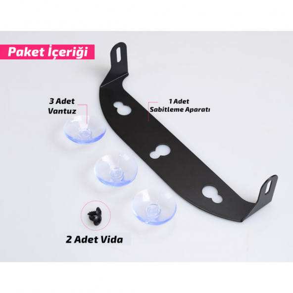 Polis Çakarı Cam Içi Vantuzlu 6 Led Kırmızı Mavi Çakmaklık Girişli Ön Arka Cam Polis Lamba 12 Mod - 4