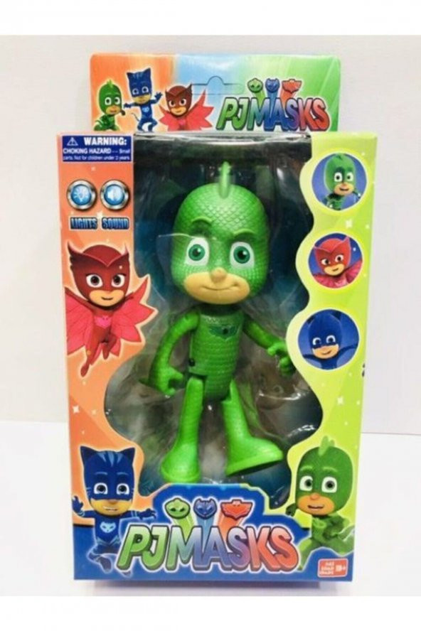 Pj Mask Pija Maskeliler Gekko Kertenkele Çocuk Işıklı Sesli 15 Cm