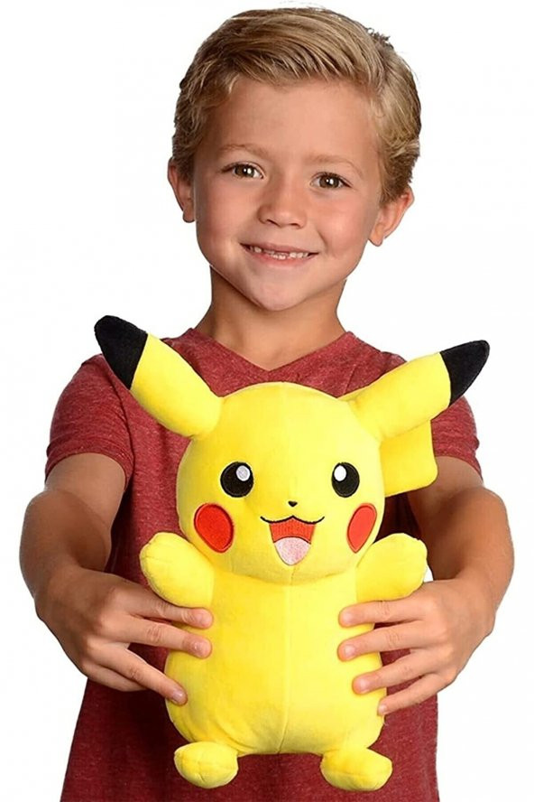 Ithal Kumaş Pokemon Go Pikachu Figür Peluş Oyuncak Büyük Boy Uyku & Oyun Arkadaşı Pikachu 35 Cm.