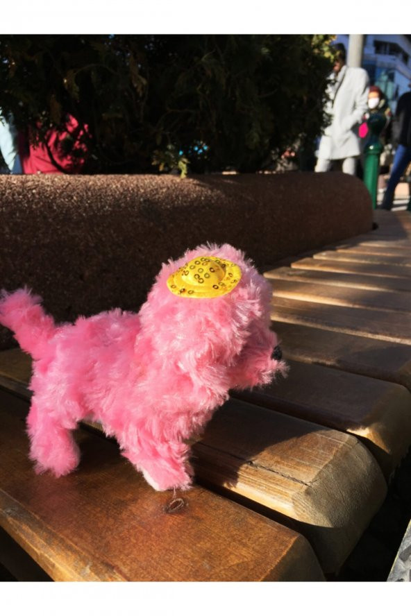 Havlayan, Yürüyen Pilli Oyuncak Peluş Köpek(AÇIK PEMBE)