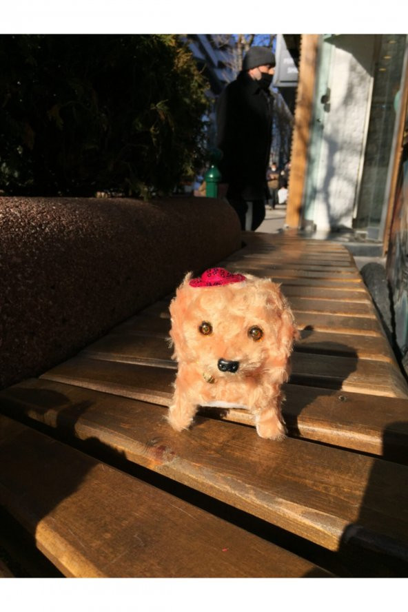 Havlayan, Yürüyen Pilli Oyuncak Peluş Köpek(AÇIK KAHVE RENK)