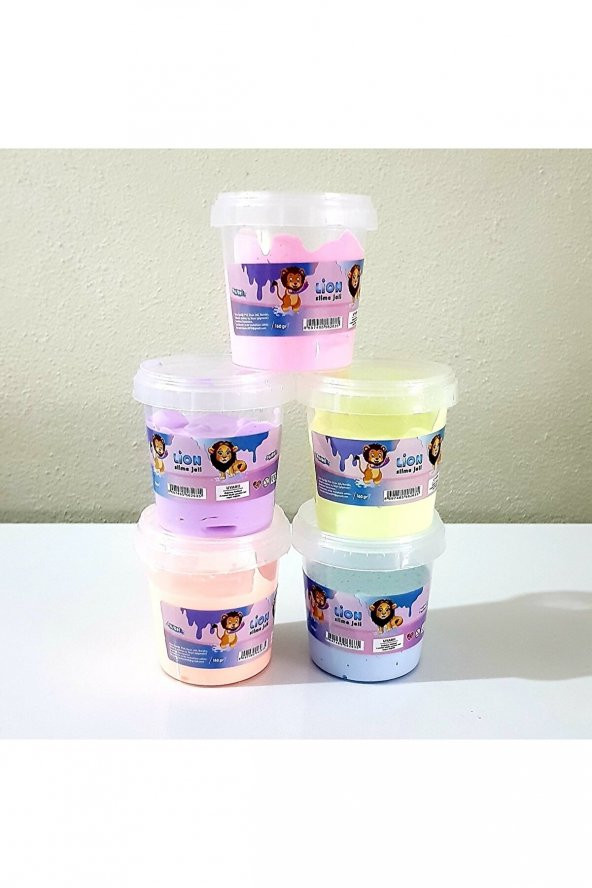 Lion Slaym Jeli Pastel Renk Hazır Slime 160 Gr-5 Adet ürün görseli
