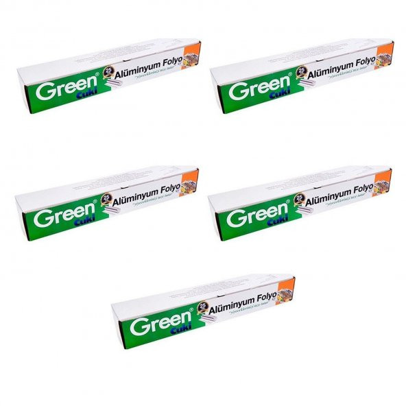 Green Cuki Alüminyum Folyo - 45 Cm. x 1400 Gram - 5 Paket