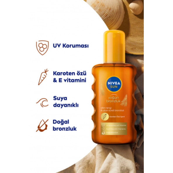 NİVEA Sun SPF6 Karoten Özlü Yoğun Bronzlaştırıcı Güneş Yağı - 2