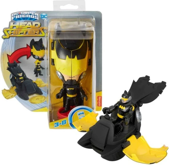 Mattel Imaginext Dc Super Friends Head Shifters - Batman & Batwing