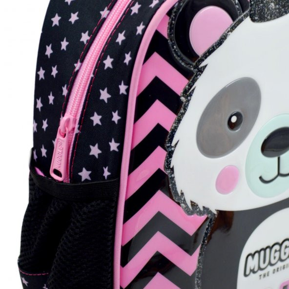 Muggle Tek Bölmeli Panda Siyah Anaokulu Sırt Çantası (MU-7327) - 4