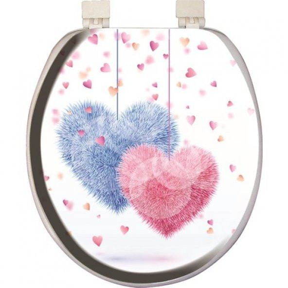 Softy Classic Desenli Yumuşak Klozet Kapağı 6059 Beyaz