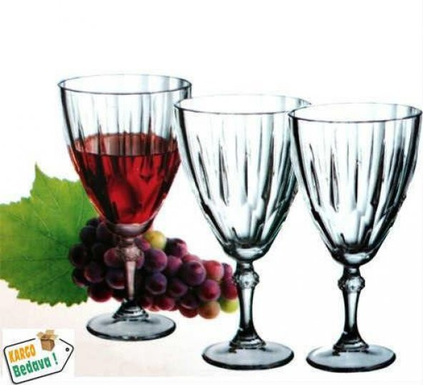 Paşabahçe 440113 Diamond Ayaklı 12li Kahve Yanı Su Bardak - 3