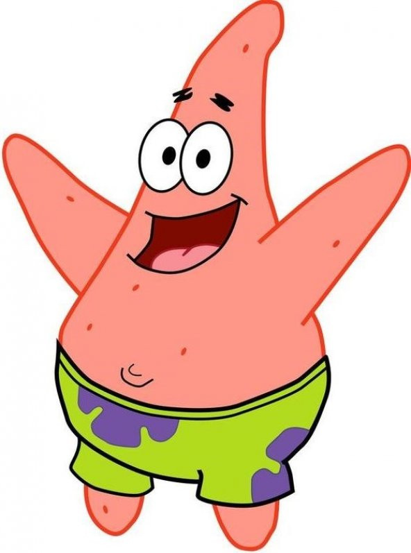 Resimli Tuval 15X 15 Patrick deniz yıldızı 6lı boya, fırça Boyama seti - 2