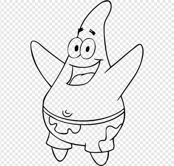 Resimli Tuval 15X 15 Patrick deniz yıldızı 6lı boya, fırça Boyama seti - 3