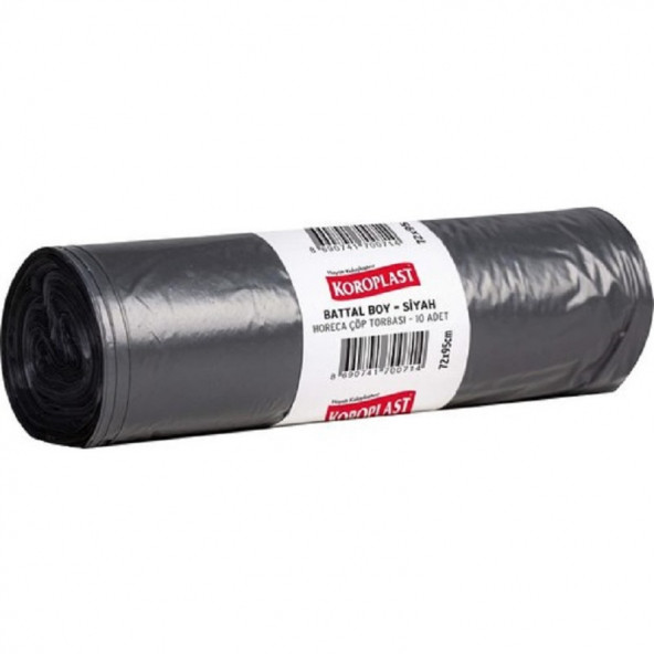Koroplast Çöp Poşeti Battal Boy Siyah 10 Lu 72 x 95 Cm x 3 Paket - 2
