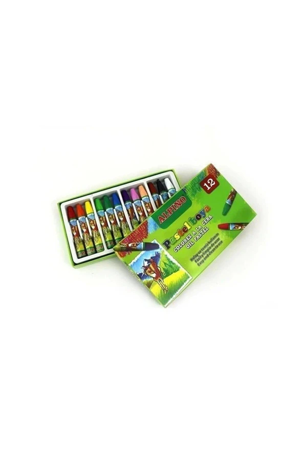 Alpino 12 Renk Karton Kutu Pastel Boya