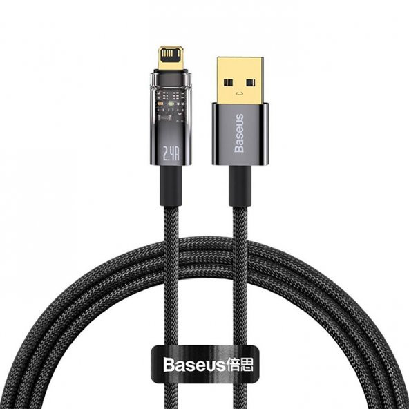 Baseus Explorer Seri Auto Power USB to iPhone Lightning Hızlı Şarj Data Kablosu 2.4a 1m