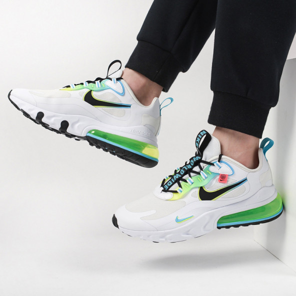 Nike Air Max 270 React Beyaz Yeşil Erkek Sneak PttAVM