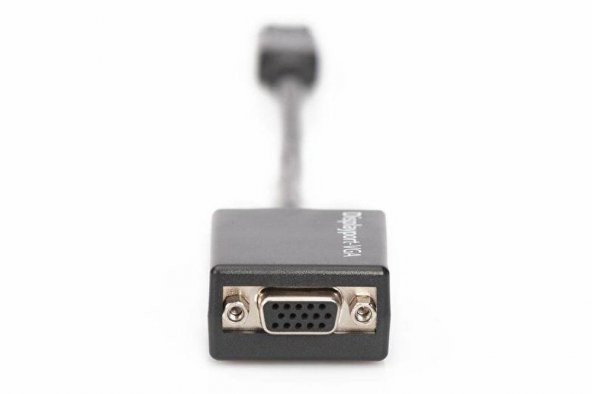 Digutus AK-340403-001-S DisplayPort (DP)   VGA Adaptörü, DP Erkek - HD15 Dişi, 0.15 metre, DP 1.2 - 3