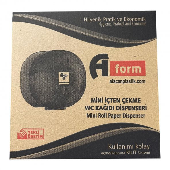 A Form KTA 100 Küçük İçten Çekme Cimri Tuvalet Kağıt Dispenseri Aparatı - Beyaz - Plastik - 3