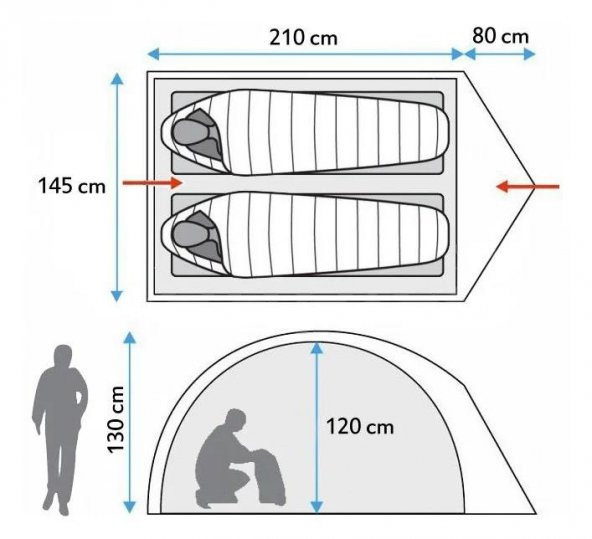 Evolite Turtle 2 Kişilik 4 Mevsim Kamp Çadırı - 2