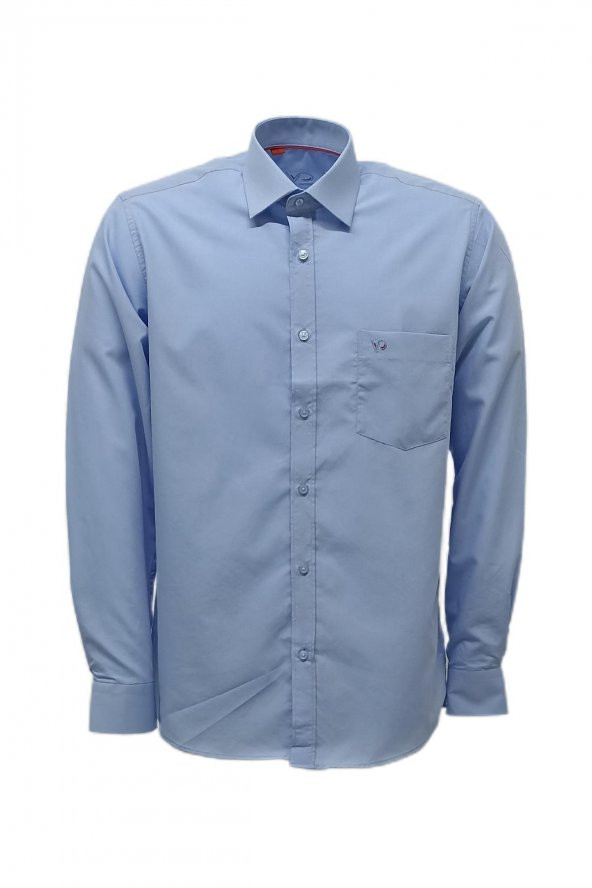 Erkek Kolay Ütülenebilir Pamuklu Klasik Geniş Kesim Gömlek - 10