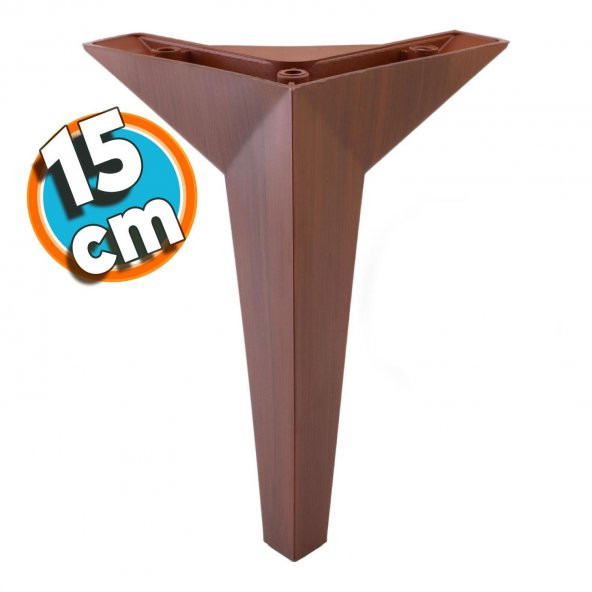 Mobilya Kanepe Sehpa TV Ünitesi Koltuk Ayağı 15 cm Kahverengi Baza Ayak ürün görseli