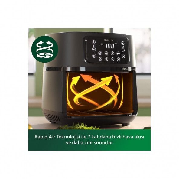 Philips Airfryer 5000 Serisi Xxl Connected Wi-Fi Bağlantı Pişirme Tepsisi ve Izgara Plaka - 2