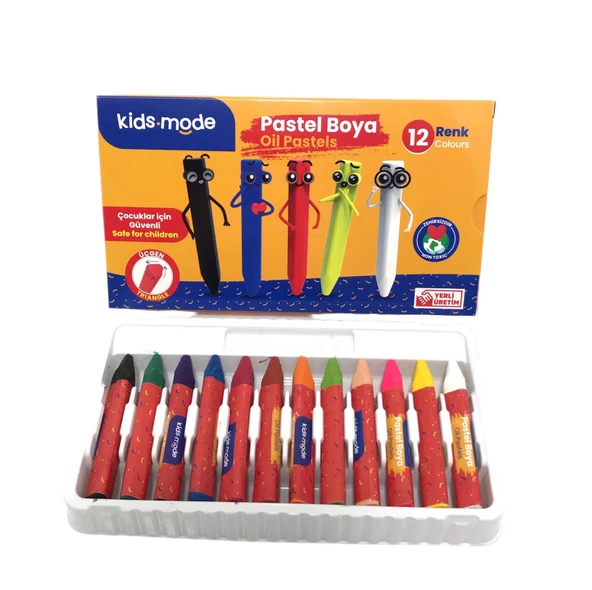 Kids Mode Üçgen Pastel Boya 12'Li - 3