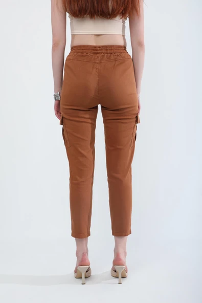 Beli Lastikli Kargo Cep Jean Pantolon - Resim 8