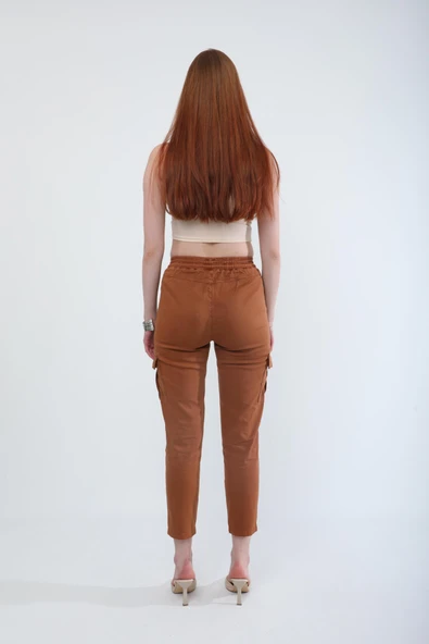 Beli Lastikli Kargo Cep Jean Pantolon - Resim 7