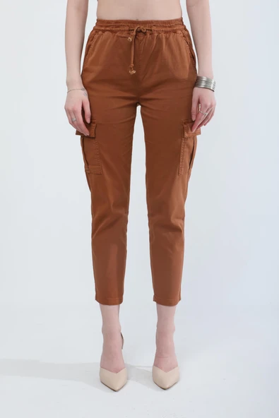 Beli Lastikli Kargo Cep Jean Pantolon - Resim 6