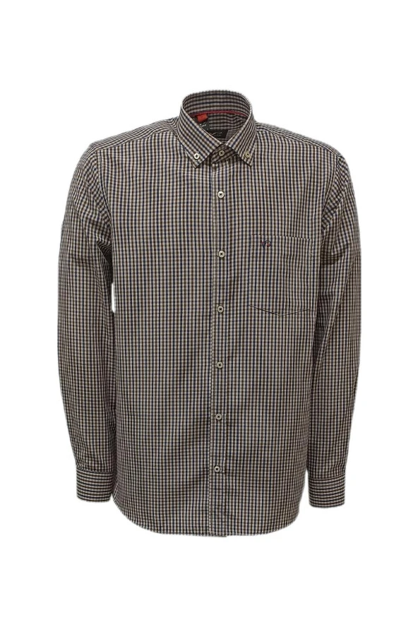 Erkek Kolay Ütülenebilir 100 Pamuk Nefes Alabilen Klasik Geniş Kesim Gömlek - 2