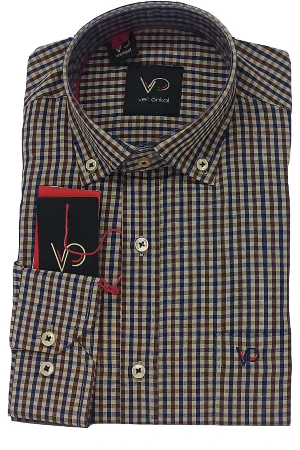 Erkek Kolay Ütülenebilir 100 Pamuk Nefes Alabilen Klasik Geniş Kesim Gömlek - 4