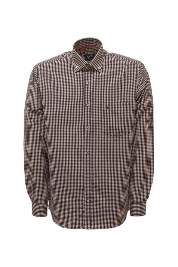 Erkek Kolay Ütülenebilir 100 Pamuk Nefes Alabilen Klasik Geniş Kesim Gömlek - 6