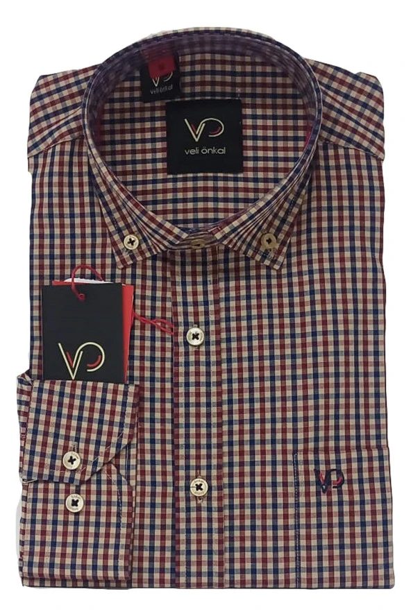 Erkek Kolay Ütülenebilir 100 Pamuk Nefes Alabilen Klasik Geniş Kesim Gömlek - 8