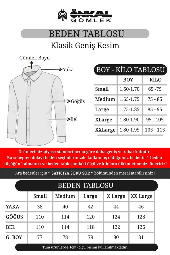 Erkek Kolay Ütülenebilir 100 Pamuk Nefes Alabilen Klasik Geniş Kesim Gömlek - 9