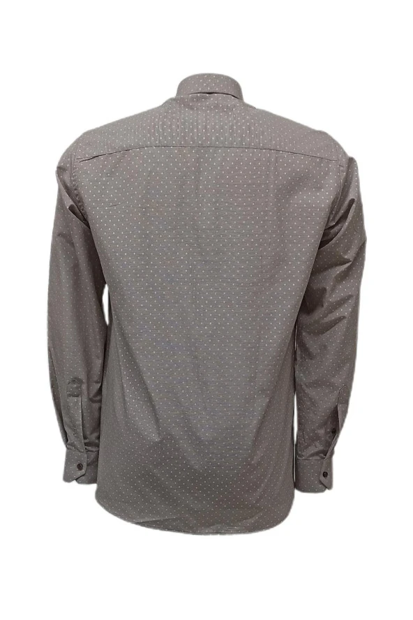 Erkek Kolay Ütülenebilir Pamuklu Klasik Geniş Kesim Gömlek - 3