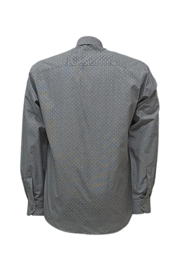 Erkek Kolay Ütülenebilir Pamuklu Klasik Geniş Kesim Gömlek - 7