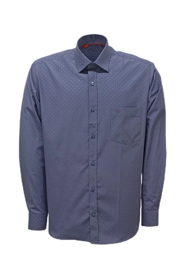 Erkek Kolay Ütülenebilir Pamuklu Klasik Geniş Kesim Gömlek - 10