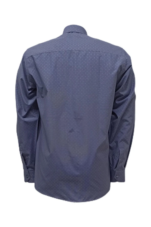 Erkek Kolay Ütülenebilir Pamuklu Klasik Geniş Kesim Gömlek - 11