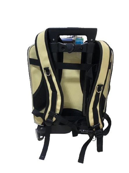 Kedi Köpek Kapsüllü Çekçekli Valiz Bej - Resim 5