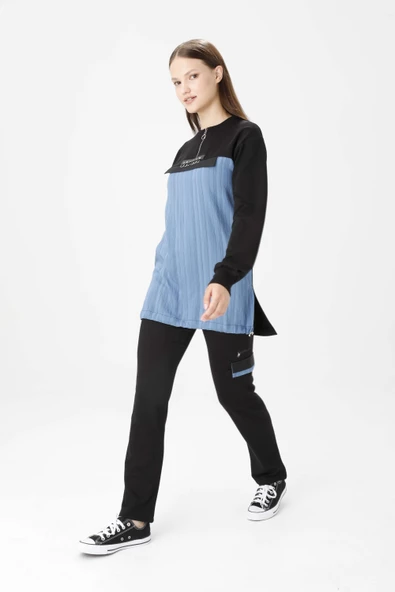 Krinkıl Micro Tunik Pantolon Takım - Havacı - 4