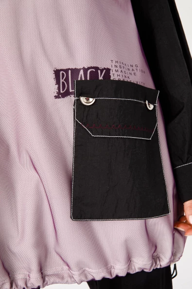 Tül Ve Paraşüt Detaylı İpeksi İki İpilk Takım - Mor - 7