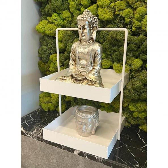 2 KATLI 20X20 MUTFAK VE BANYO TEZGAHÜSTÜ DÜZENLEYİCİ BEYAZ - 2