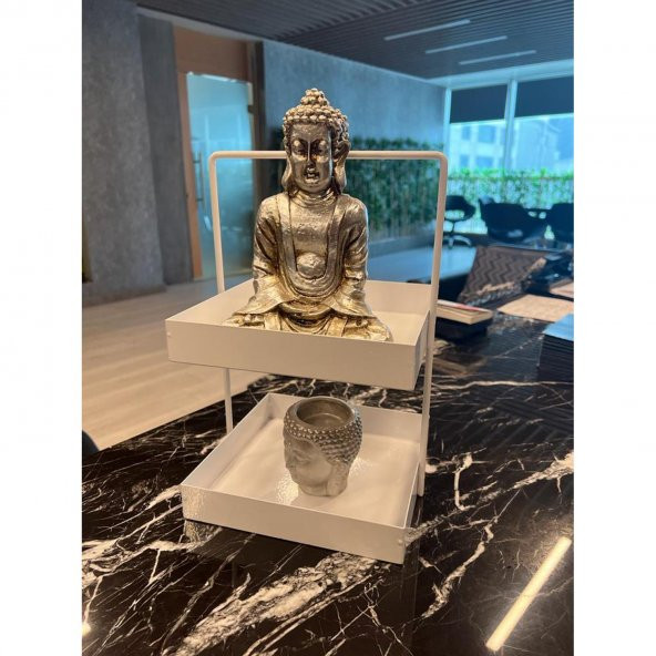 2 KATLI 20X20 MUTFAK VE BANYO TEZGAHÜSTÜ DÜZENLEYİCİ BEYAZ - 3