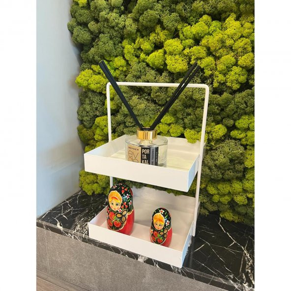 2 KATLI 20X20 MUTFAK VE BANYO TEZGAHÜSTÜ DÜZENLEYİCİ BEYAZ - 5