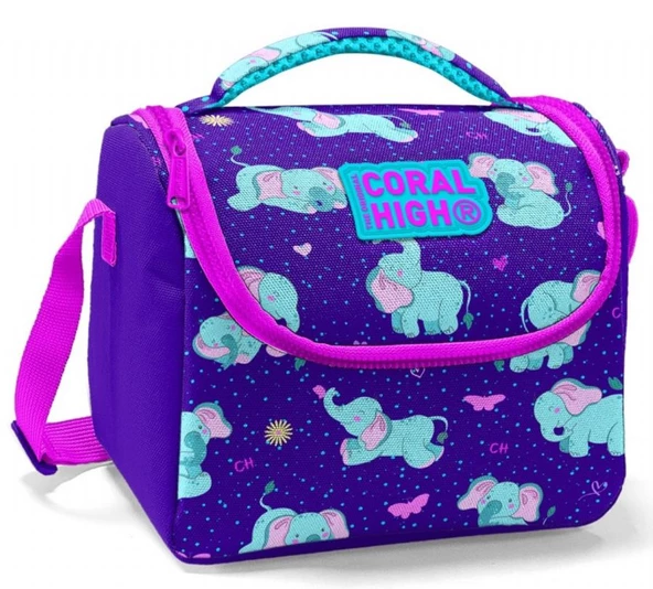 Coral High Kız Çocuk Mor Fil Okul Beslenme Çantası - Thermo Yalıtımlı ürün görseli