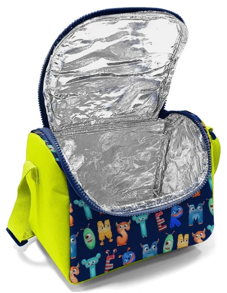 Coral High Erkek Çocuk Isı Yalıtımlı Beslenme Çantası - Lacivert Harf Baskılı - Resim 2