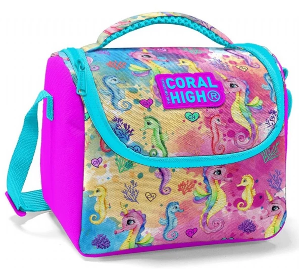 Coral High Kız Çocuk Pembe Denizatı Okul Beslenme Çantası - Thermo Yalıtımlı ürün görseli