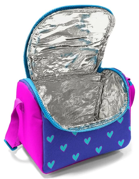 Coral High Kız Çocuk Pembe Lavanta Kalp Okul Beslenme Çantası - Thermo Yalıtımlı - Resim 2