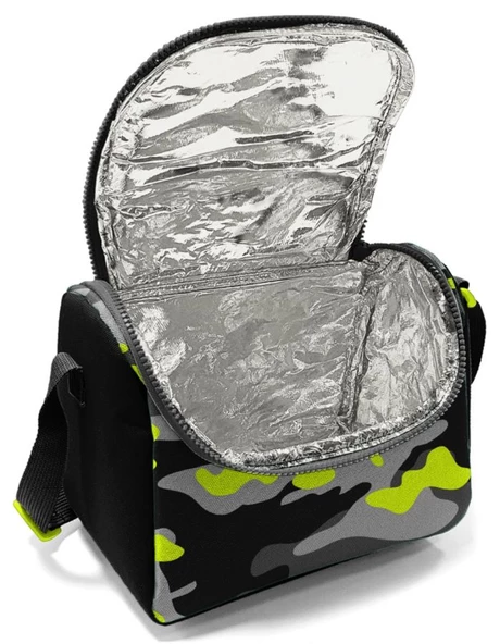 Coral High Erkek Çocuk Siyah Yeşil Kamuflaj Okul Beslenme Çantası - Yalıtımlı Piknik Çantası - 2