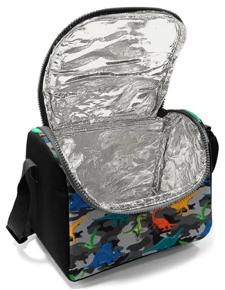 Coral High Siyah Dinazorlar Erkek Çocuk Isı Yalıtımlı Beslenme Çantası - Resim 2